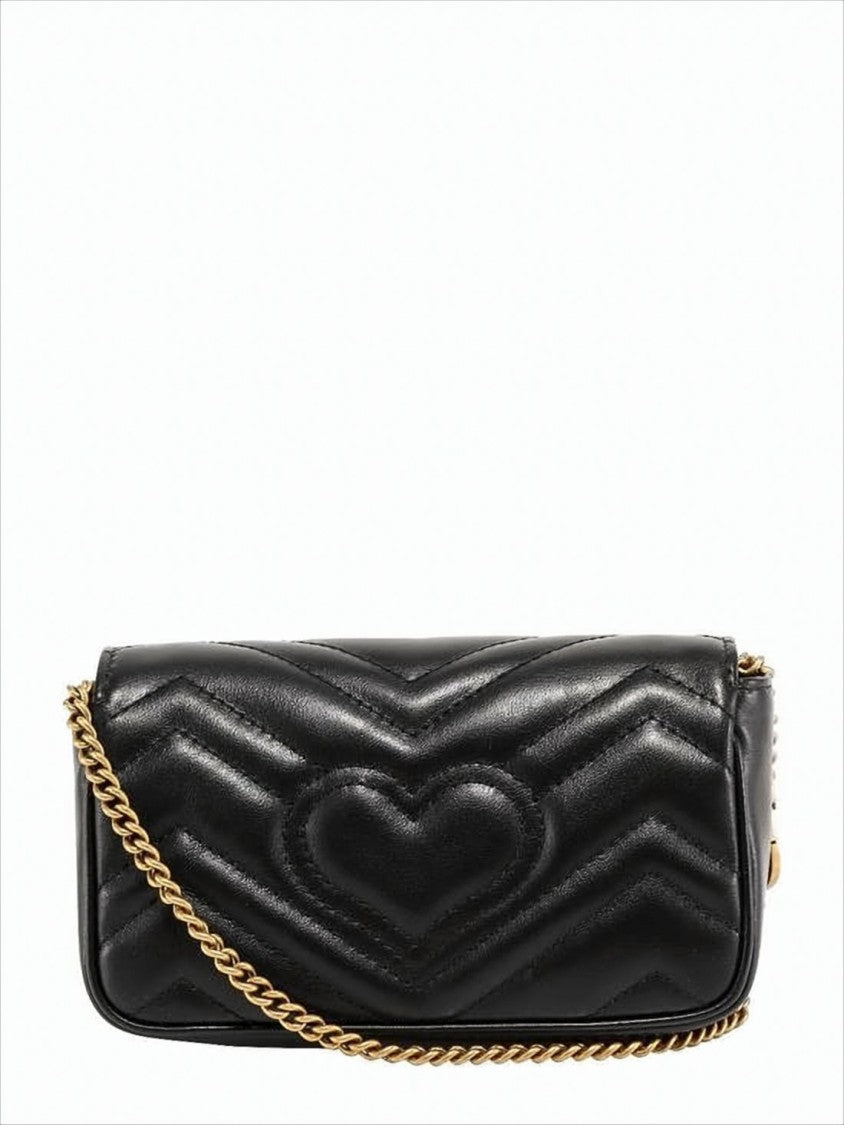 Gucci Quilted Black Leather Shoulder Bag