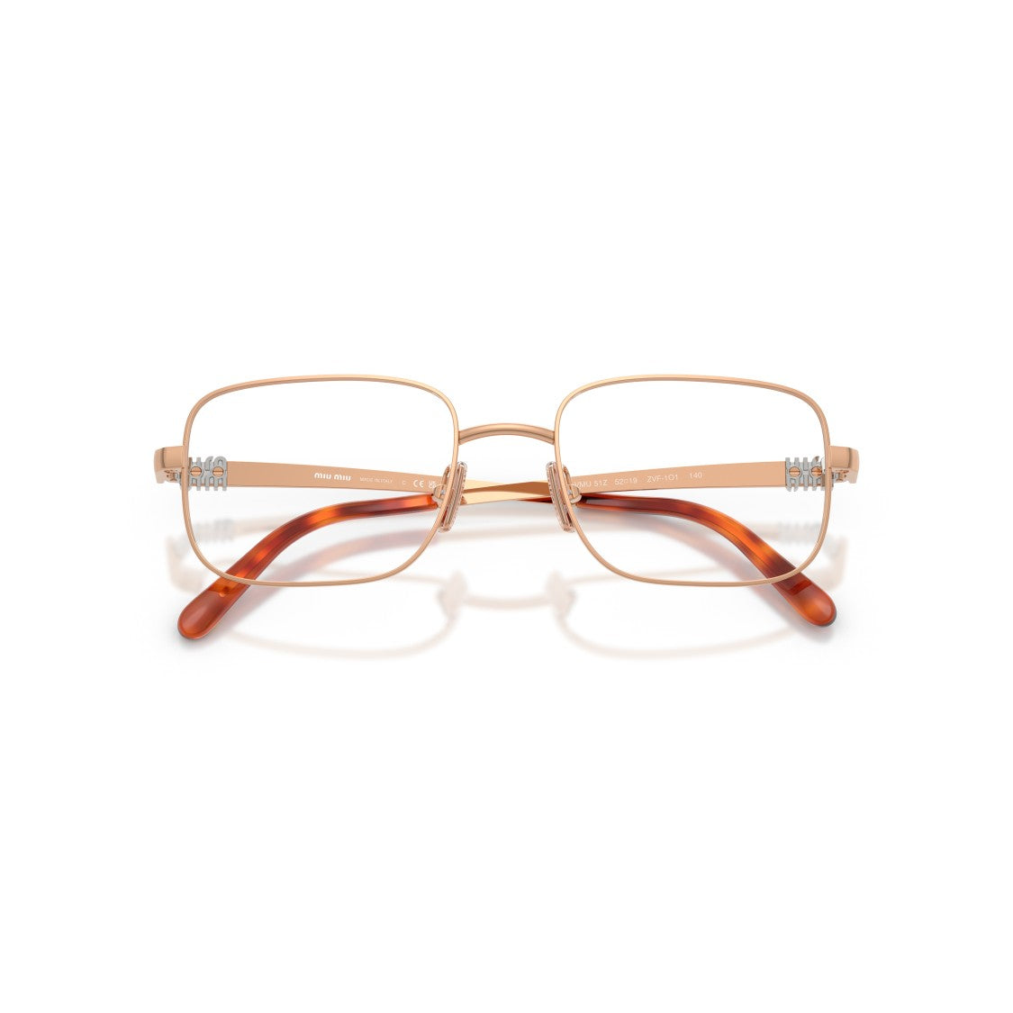 Miu Miu 0Mu 51Zv Rectangular Metal Sunglasses