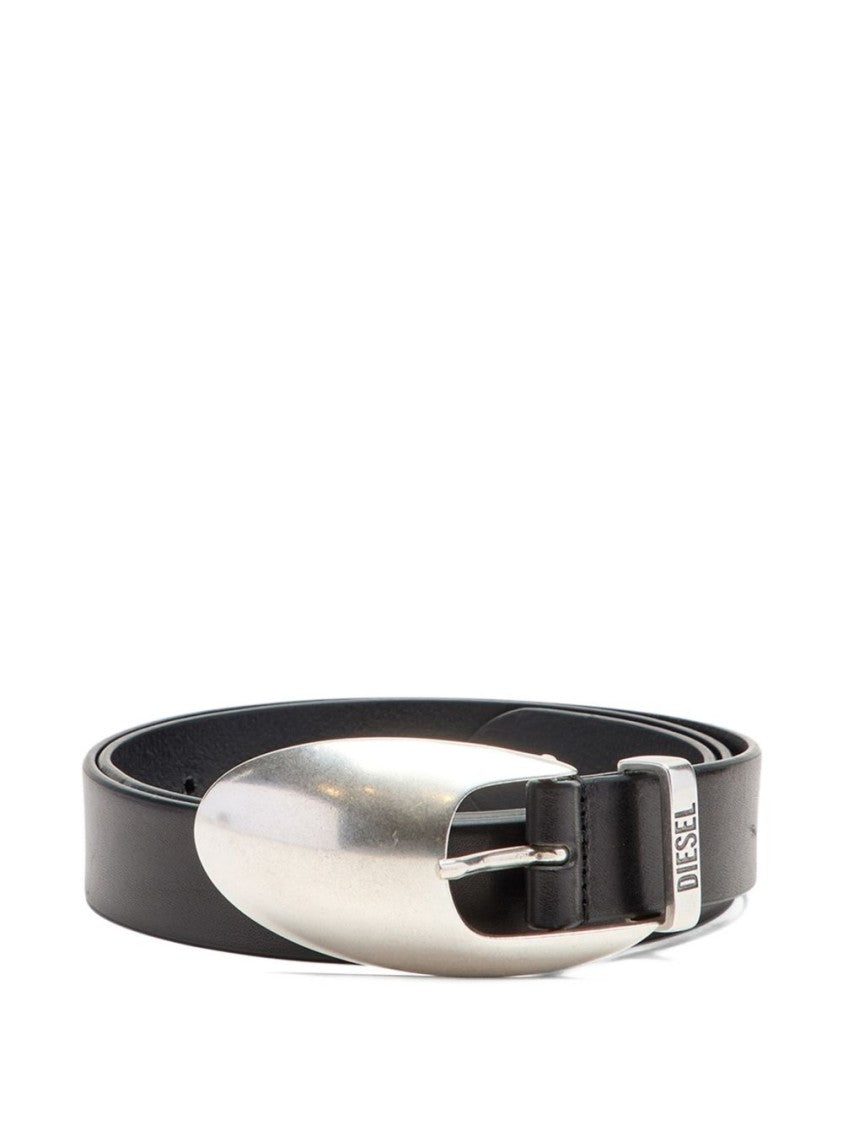 Diesel Black Silk And Nylon Logo Belt