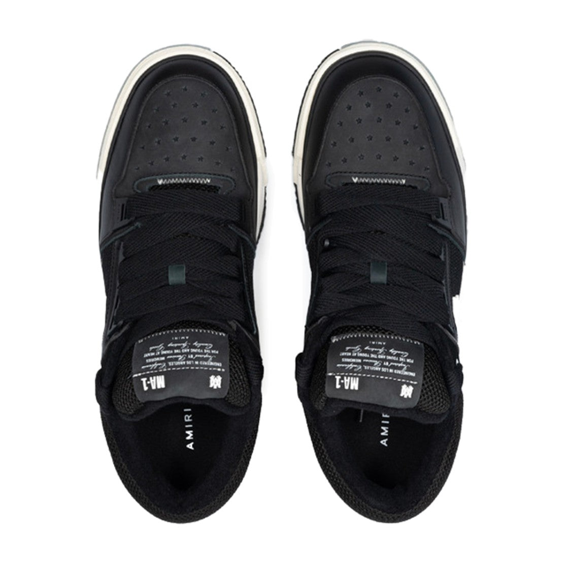 Amiri Black Cotton Laces Sneakers