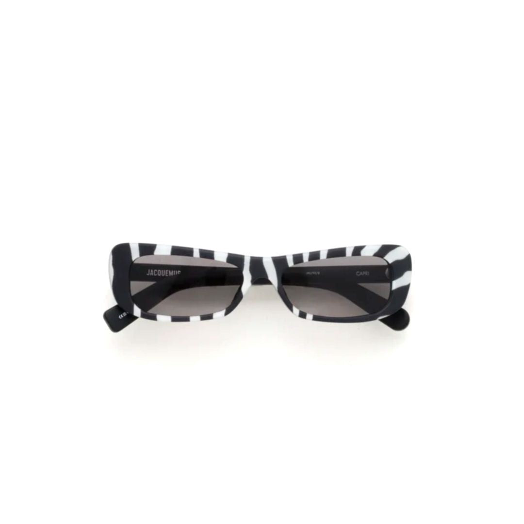 Jacquemus Jac Rectangular Zebra Stripe Sunglasses