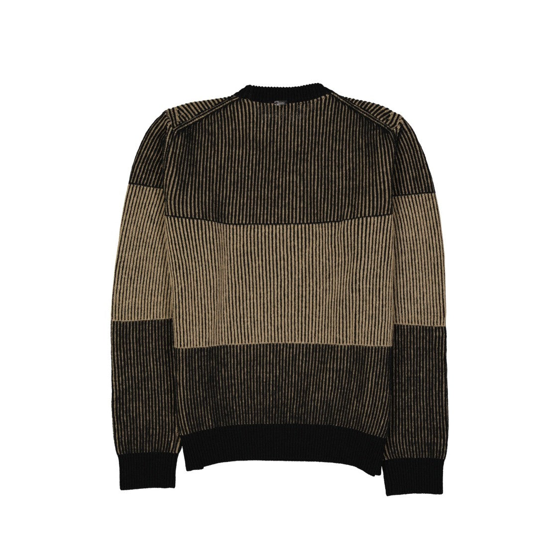 Herno Wool Sweater With Ribbed Knit And Color Blocking