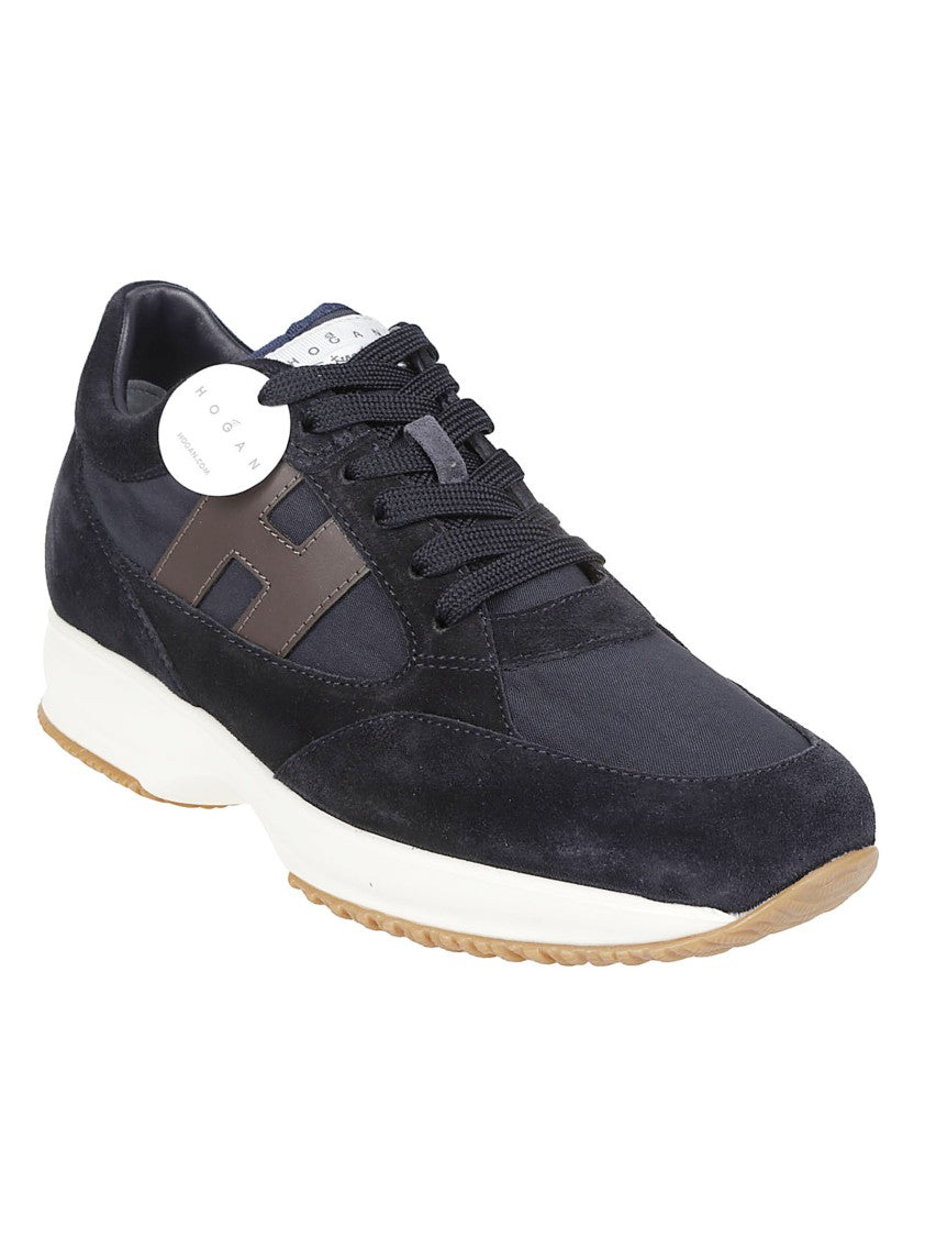 Hogan Interactive Suede-Trim Low-Top Sneakers