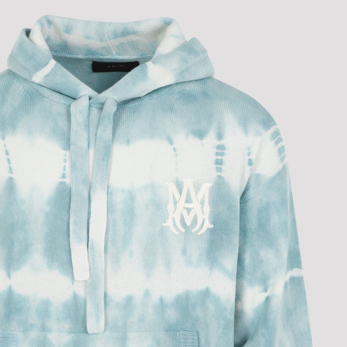 Amiri Sea Blue Eco Cashmere Ma Tie Dye Hoodie