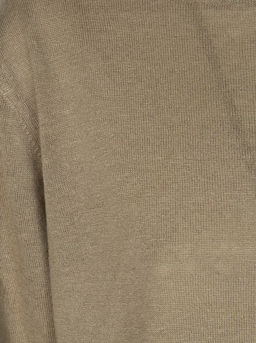 Alpha Studio Soft Beige Linen Blend Top