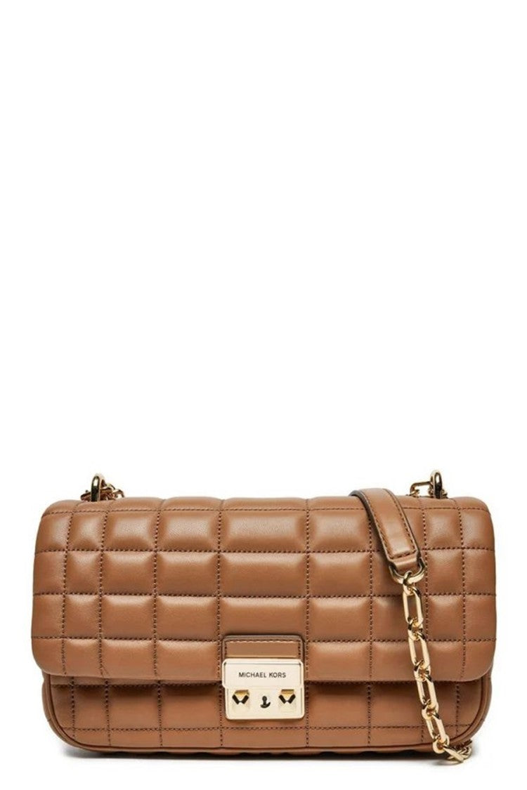 Michael Kors Quilted Brown Leather Shoulder Bag