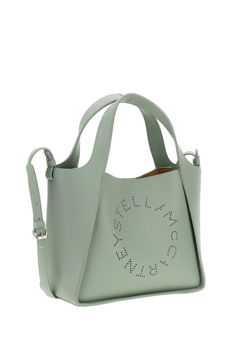 Stella Mccartney Perforated Logo Shoulder Bag In Vegan Leather