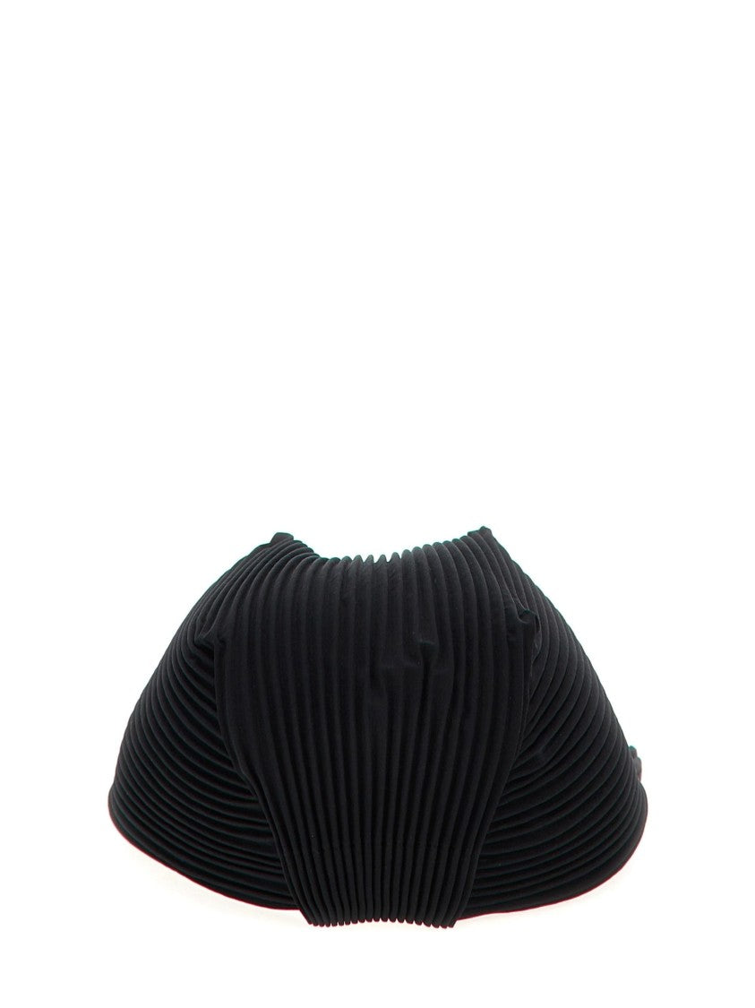 Homme Plissé Issey Miyake Textured Pleated Curved Brim Hat