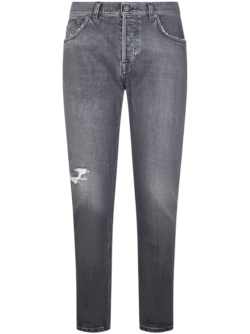 Dondup Iconic Slim Fit Trousers With Classic Five-Pocket Design