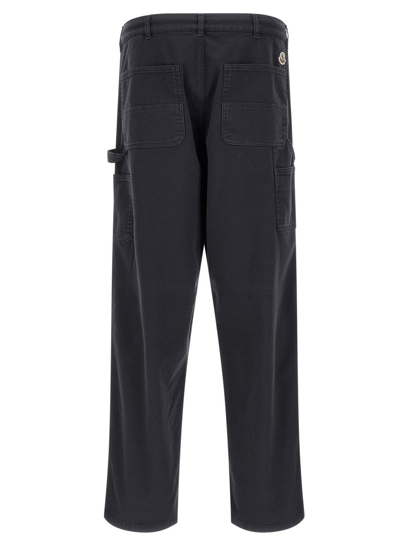 Moncler Wide-Leg Cargo Pants With Multi-Pocket Design