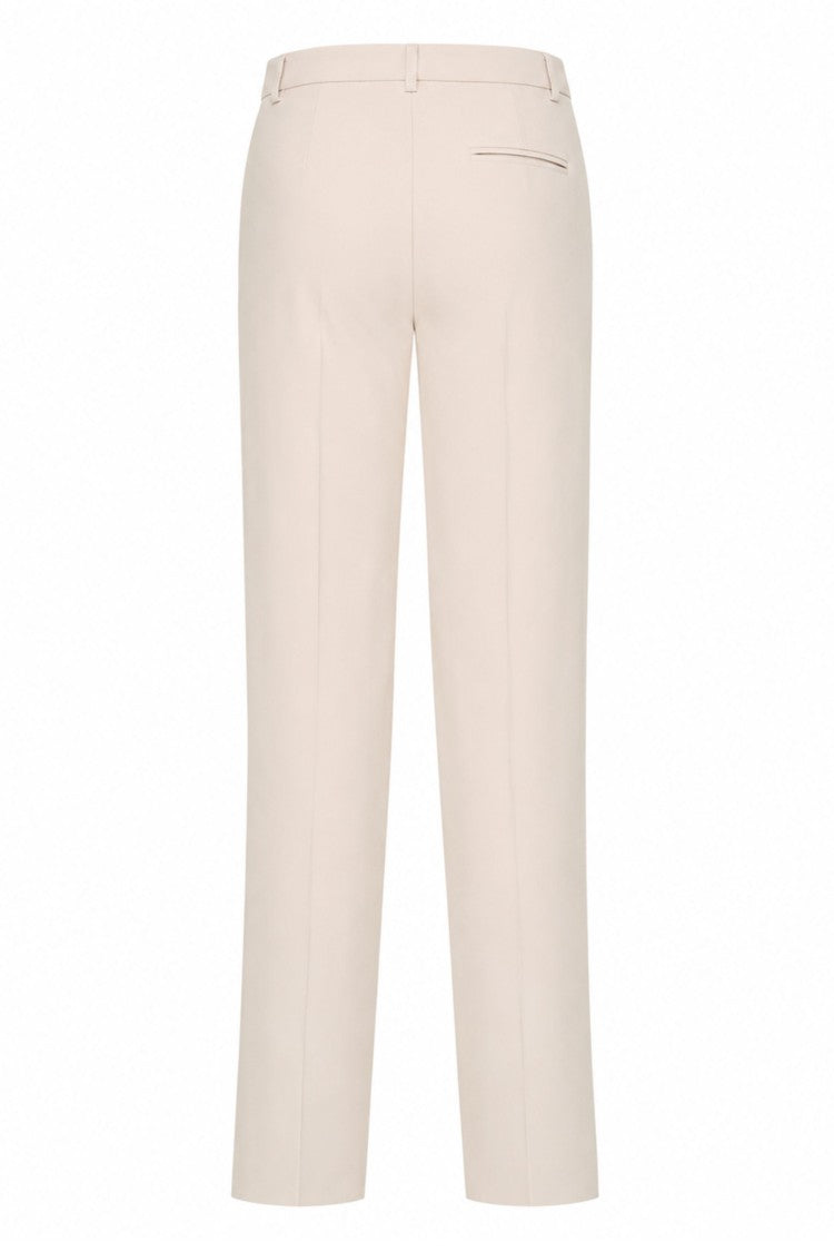 Federica Tosi Sand Straight Cady Belt-Loops Polyester Formal Pants