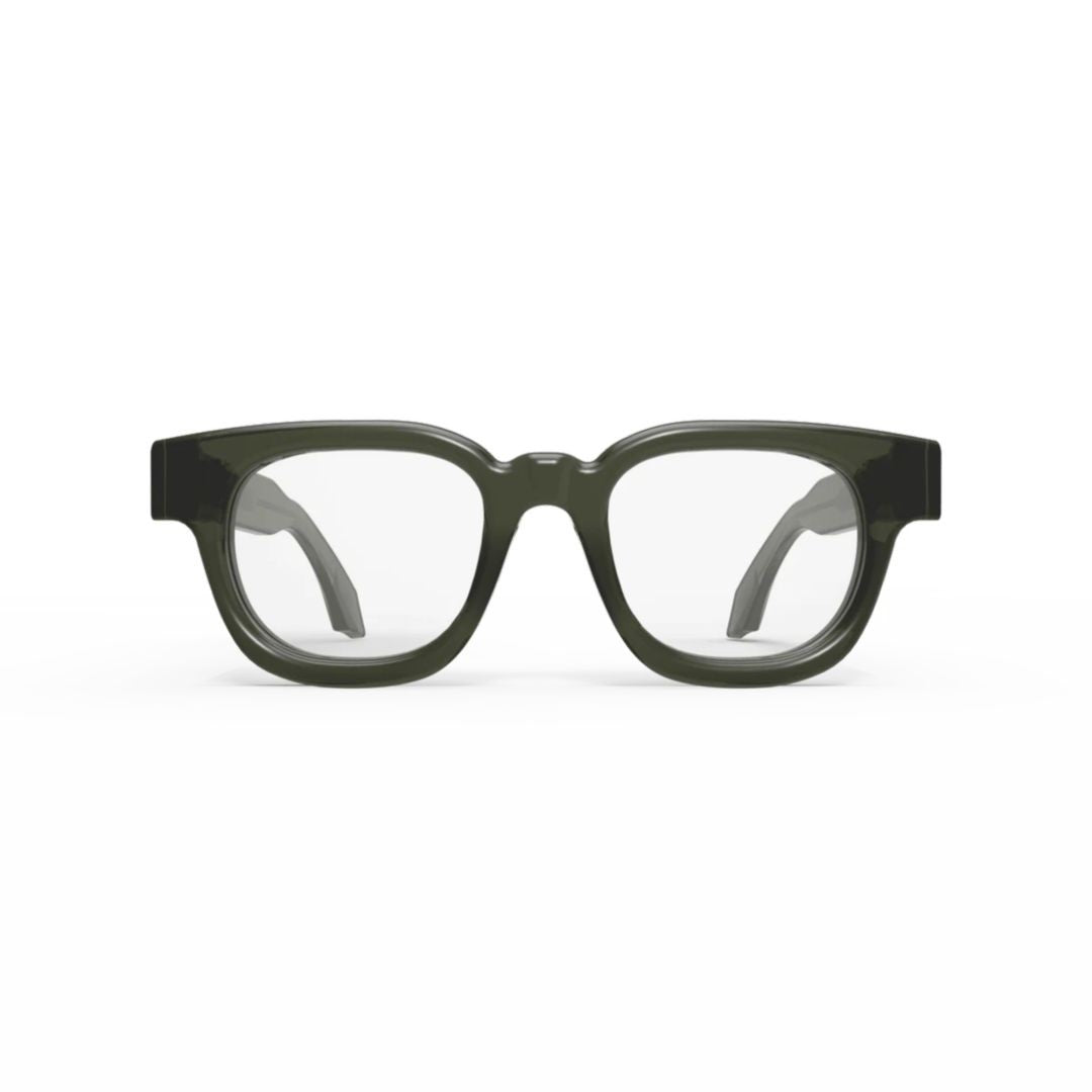 Pugnale L485 V Funky Translucent Dark Green Chunky Acetate Sunglasses