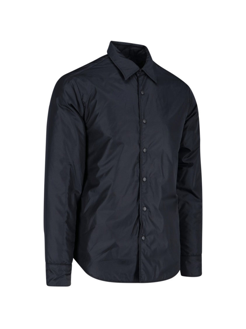 Aspesi Tailored Black Shirt With Modern Finishing Touches