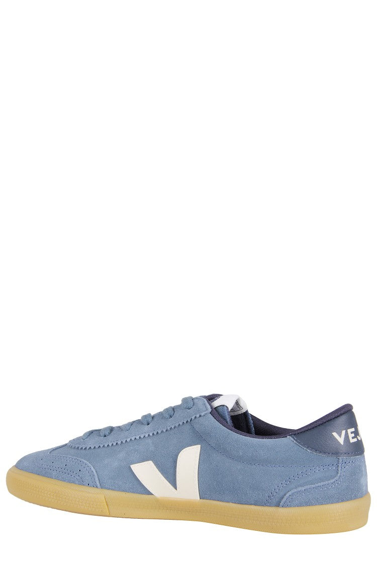 Veja Minimalist Suede Sneakers With Rubber Logo