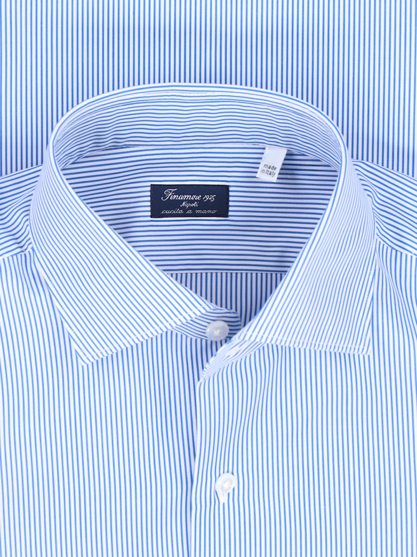 Finamore 1925 Striped Shirt – Blue