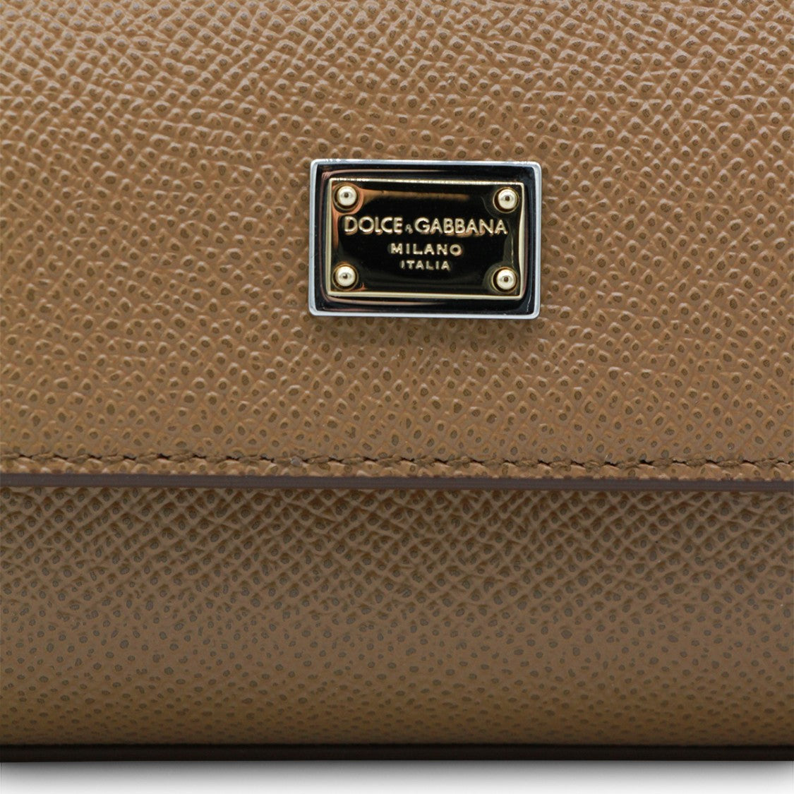 Dolce & Gabbana Caramel Leather Sicily Small Top Handle Bag