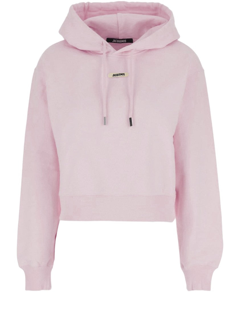Jacquemus Cropped Cotton Sweatshirt With Drawstring Hood