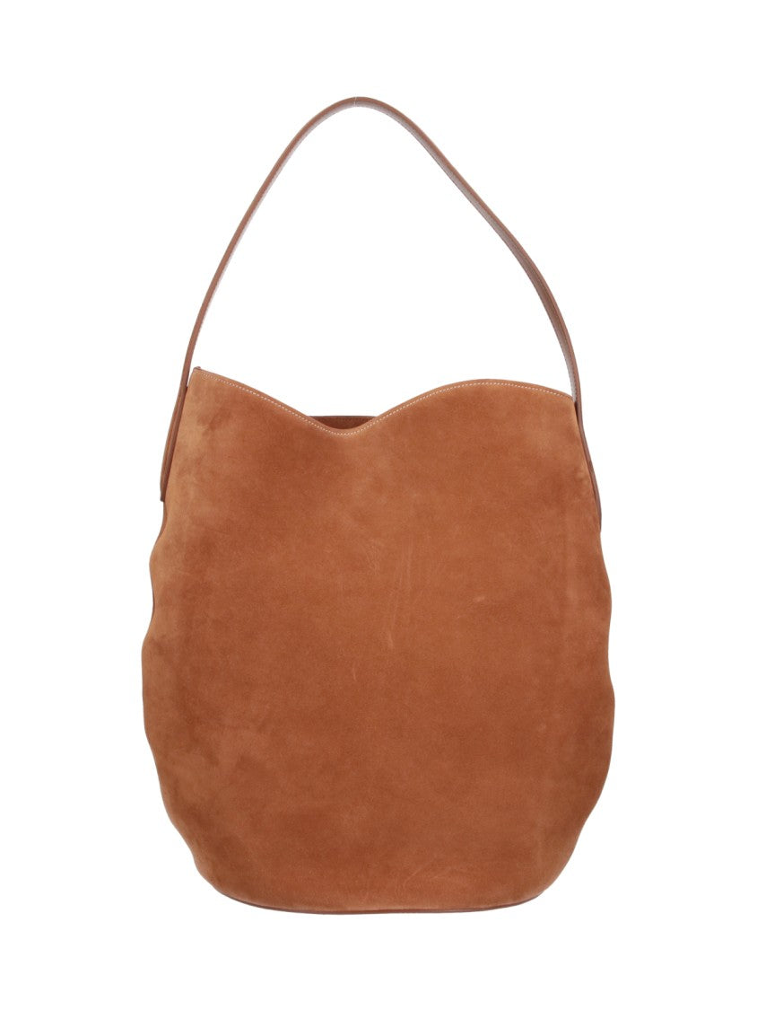 Liffner Brown Suede Adjustable Strap Bag