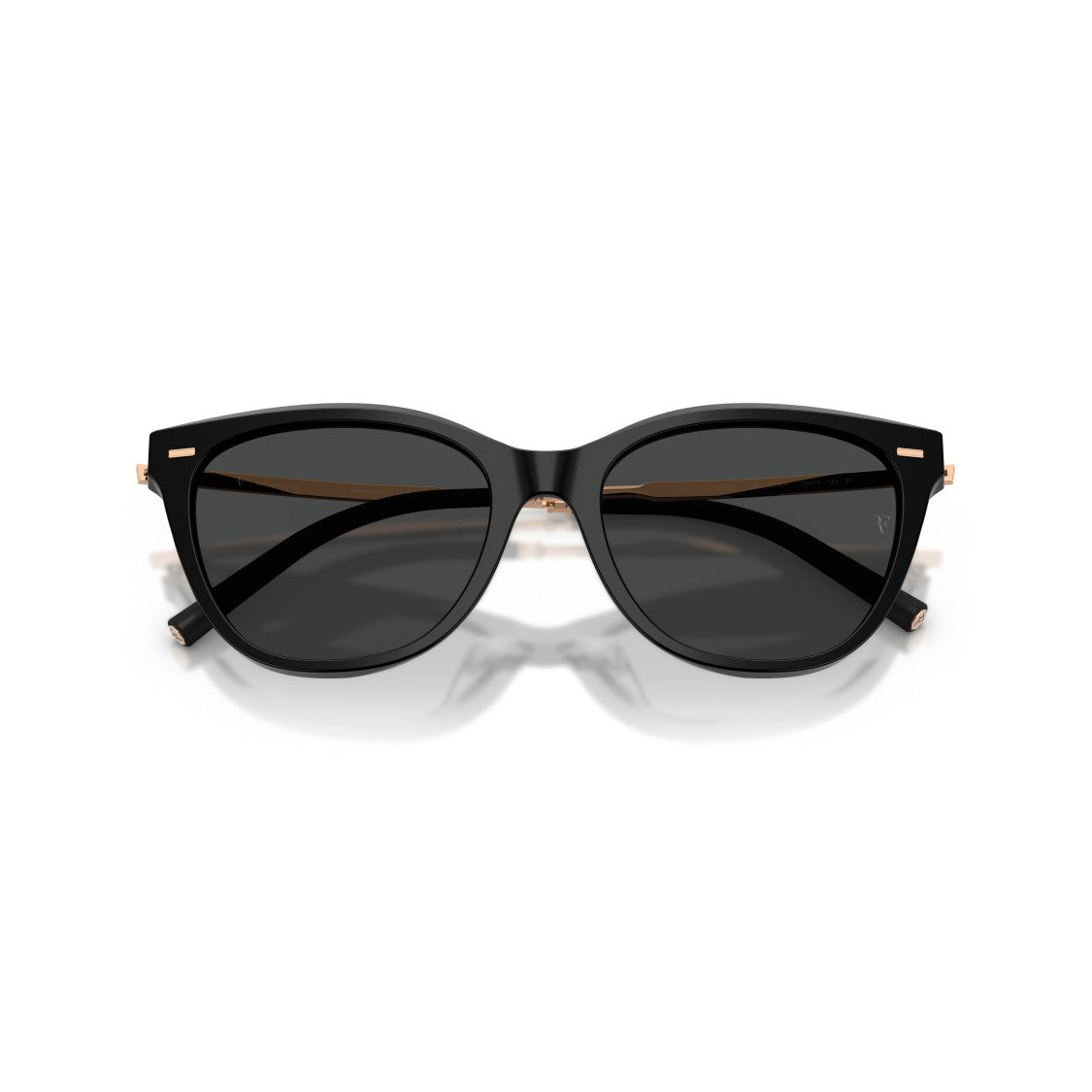 Oliver Peoples 0Ov5597su Glossy Black Cat-Eye Sunglasses With Rose Gold Accents