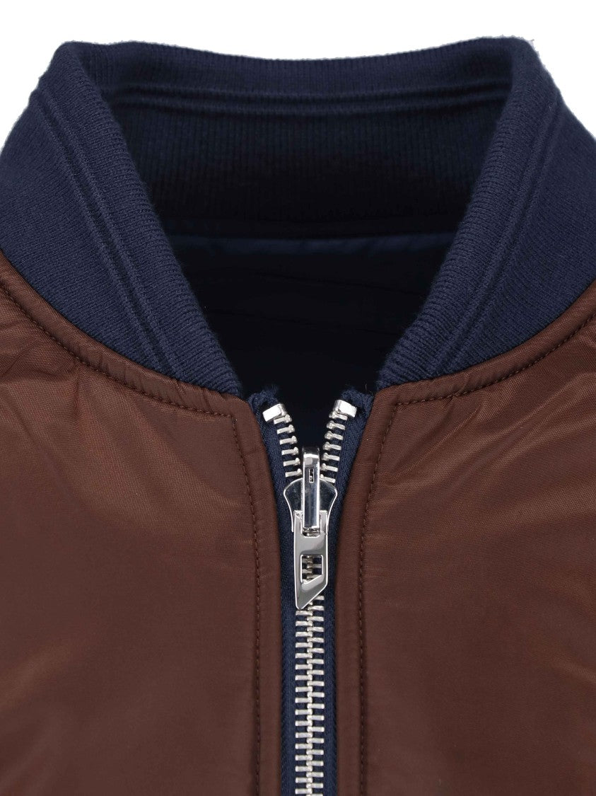 Diesel Blue Brown Reversible W Type-D1 Bomber Jacket