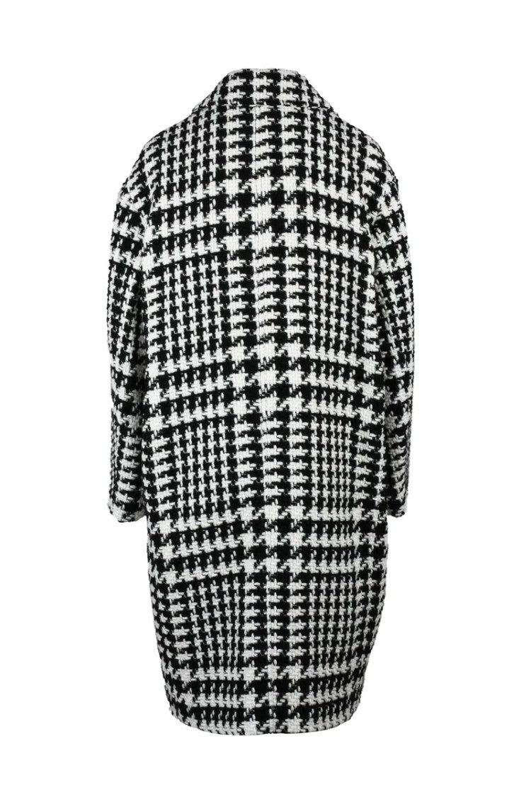 Dolce & Gabbana Mixed Fibre Coat - Black/White