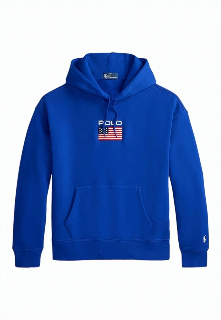 Polo Ralph Lauren Blue Hoodie With Bold Logo