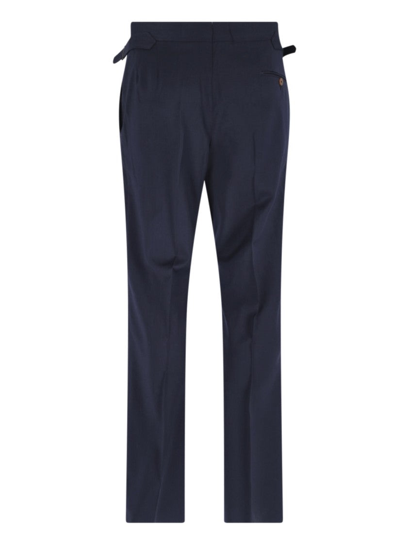 Vivienne Westwood Blue Sang Virgin Wool Straight-Leg Pants