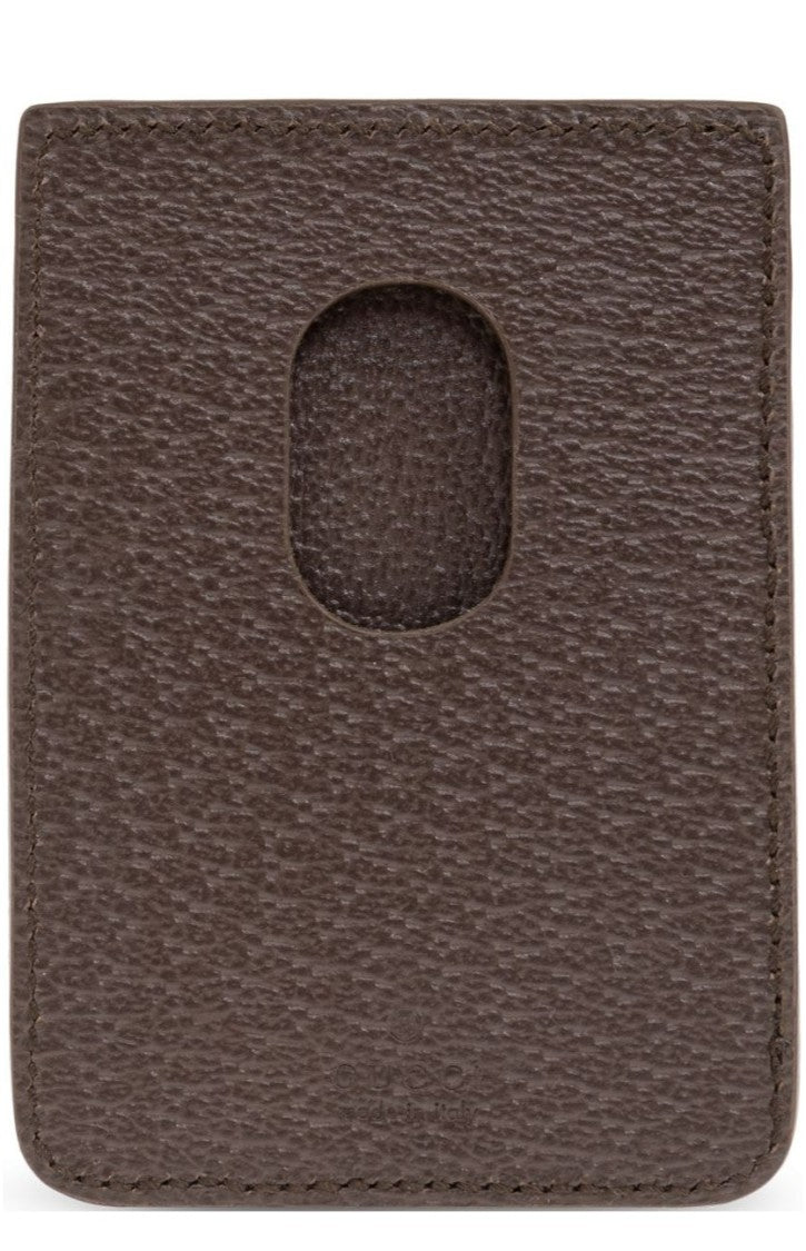 Gucci Canvas And Leather Monogram Cardholder