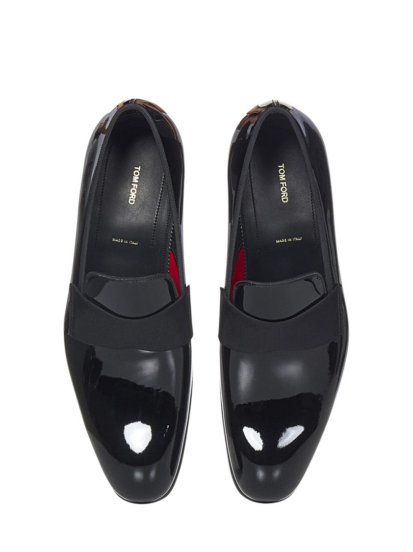Tom Ford Patent Leather Slippers With Grosgrain Band