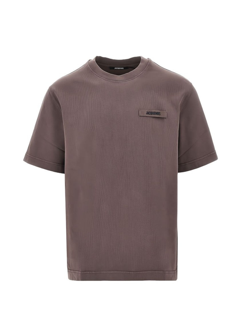 Jacquemus Boxy-Fit Ribbed Texture T-Shirt With Subtle Patch Detail