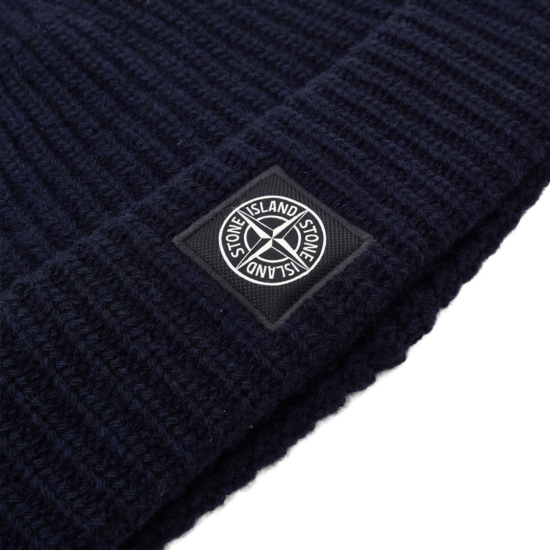 Stone Island Compass Patch Lightweight Wool Beanie Hat
