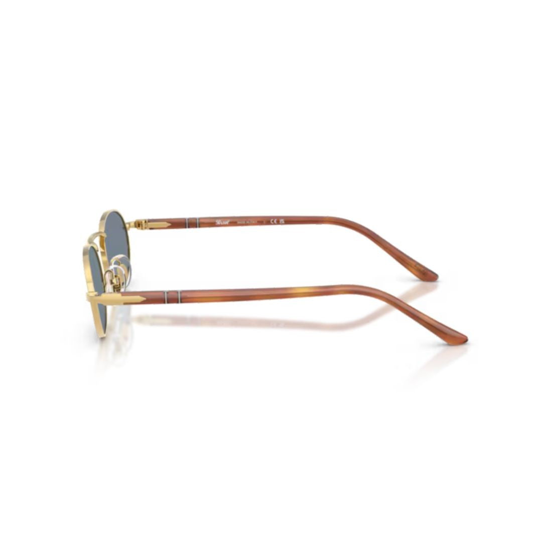 Persol 0Po1023s Oval Frame Metal Sunglasses With Adjustable Nose Pads