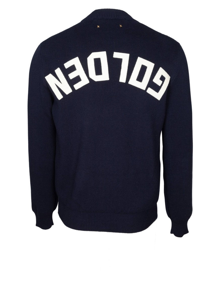 Golden Goose Crew Neck Sweater Color Dark Blue