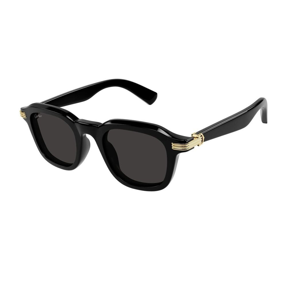 Cartier Ct0536s Linea Première De Square Black Acetate Sunglasses