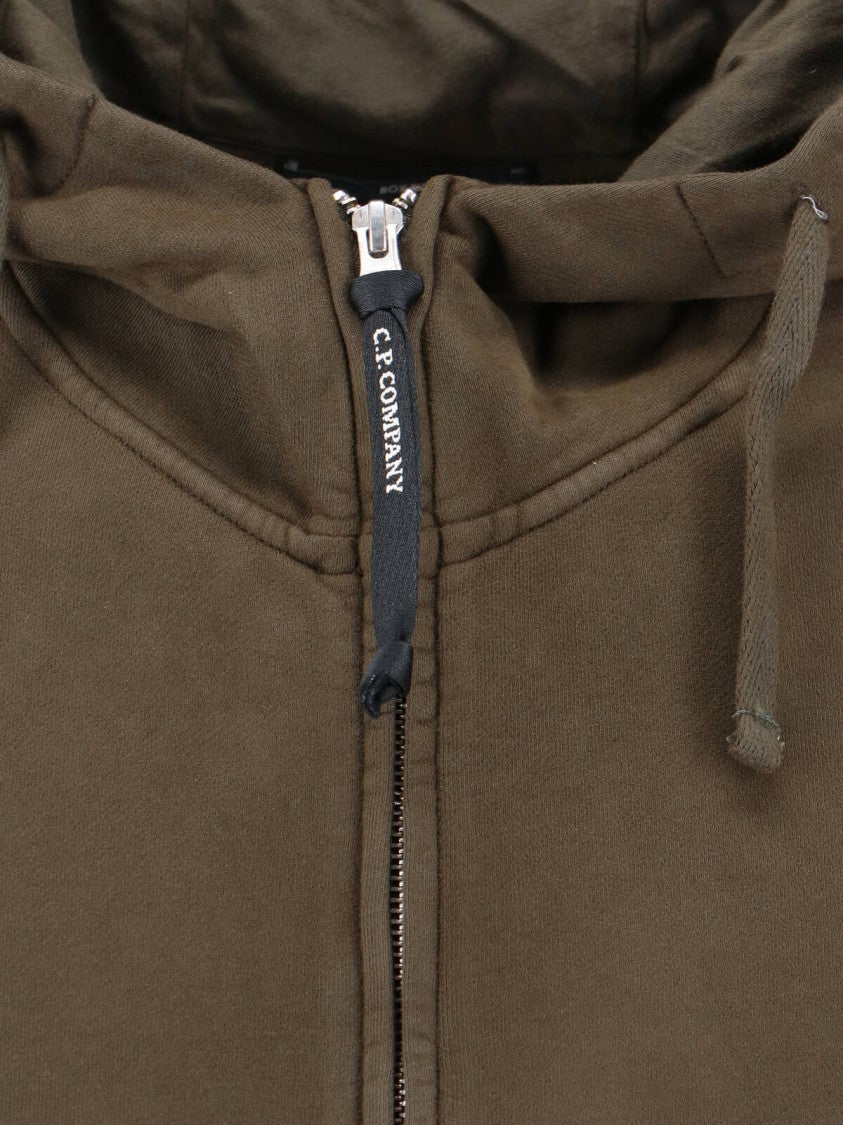 C.P. Company Logo Zip Hoodie – Green