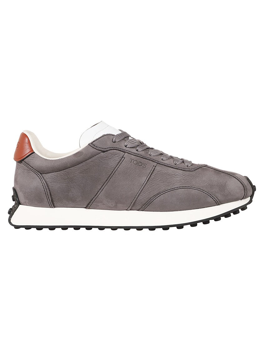 Tod's Smooth Leather Sneakers With Textured Outsole