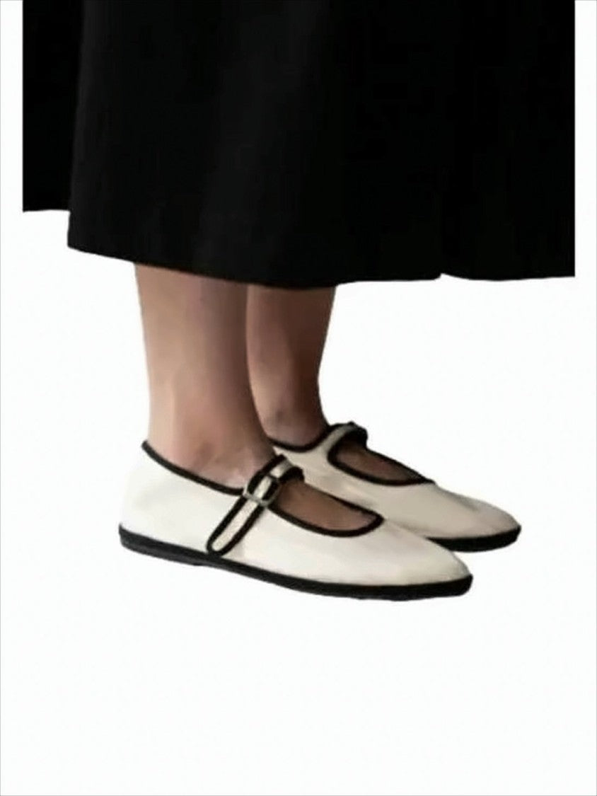 Drogheria Crivellini Pointed-Toe Flat Shoes With Mary Jane Strap
