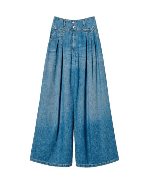 Twin-Set Wide-Leg Jeans With Tailored Waistband And French Pockets