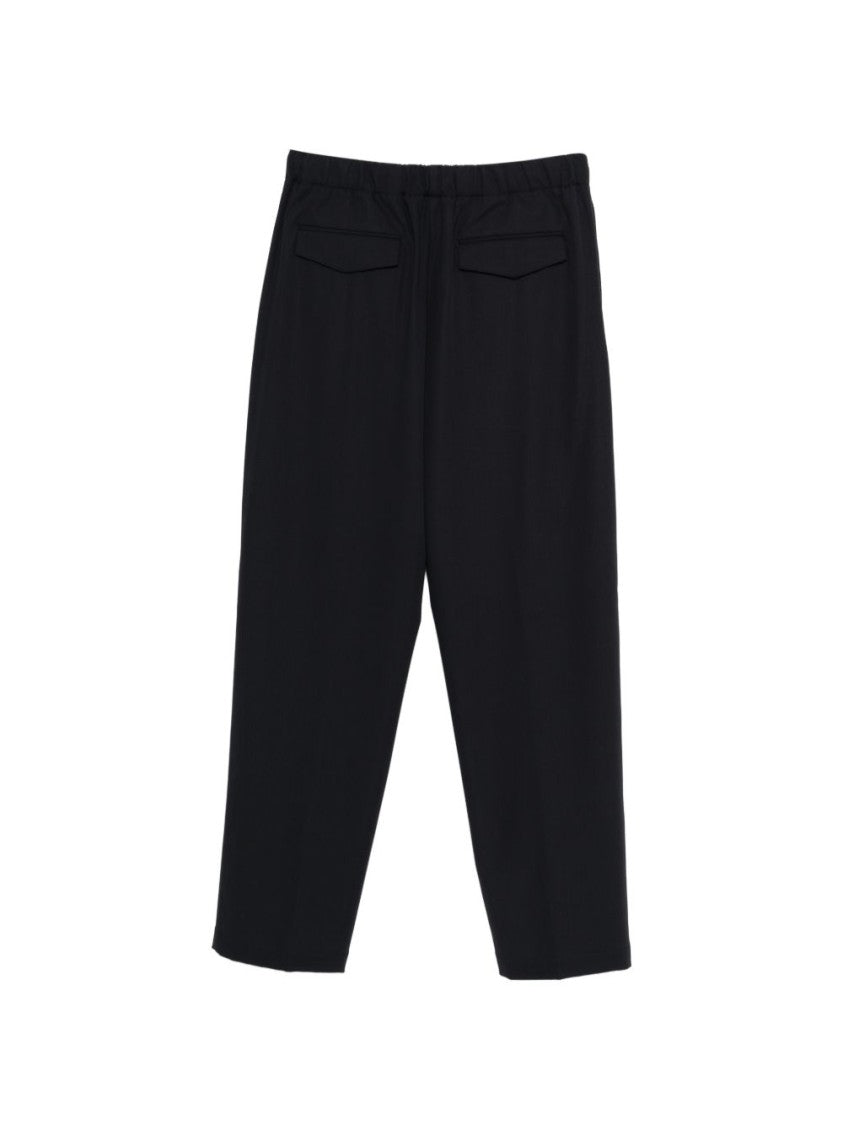 Lardini Navy Blue Drawstring Flap Pants