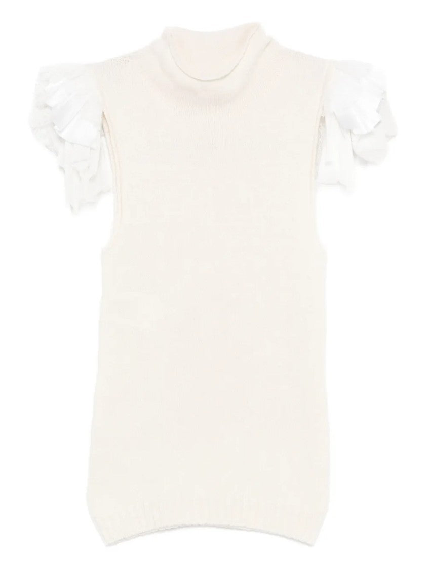 Alberta Ferretti Fitted Neutrals Sleek Design Top