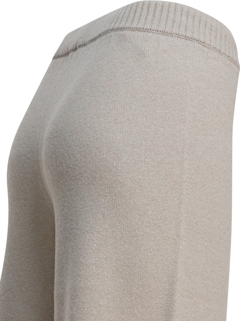 Drumohr Relaxed Beige Trousers With Wide Legs