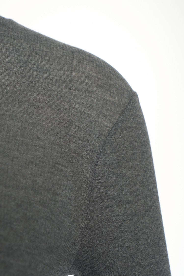 Closed Slim-Fit Turtleneck Pullover With Buttoned Back Detail