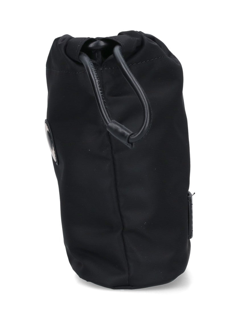 Anya Hindmarch Black Eyes Econyl Drawstring Bucket Pouch