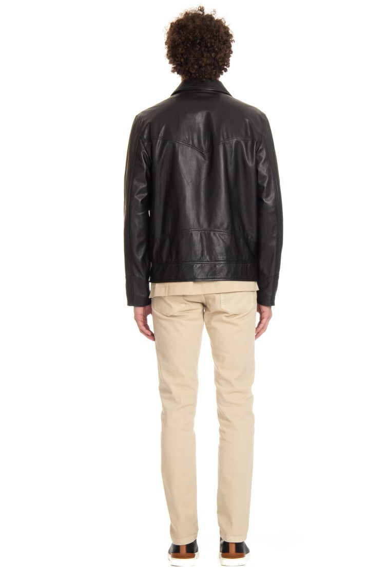 Salvatore Santoro Supersoft Nappa Bomber Jacket
