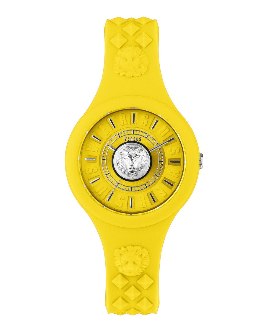 NWT Versus Versace?? Fire Island yellow silicone strap 44mm watch Unisex VERSUS Versace Fire Island Lion Silicone Strap Watch, 44mm  main image 3