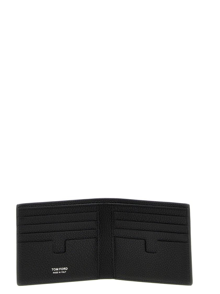 Tom Ford Embossed Logo Garnet Calfskin Wallet