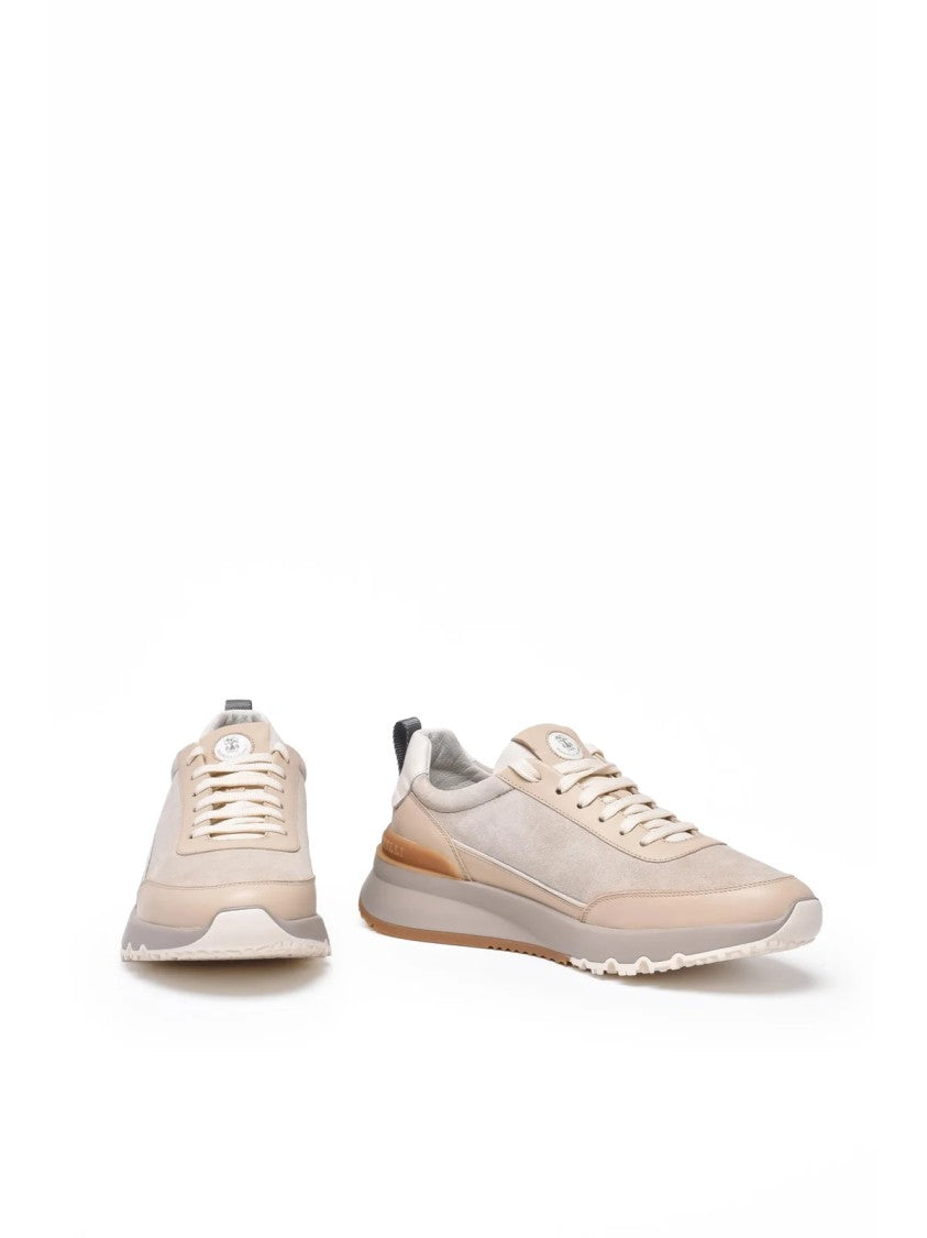 Brunello Cucinelli Beige Suede Low-Top Sneakers