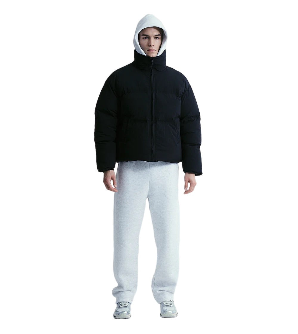 Perplex Black Cropped Oversized Down Jacket