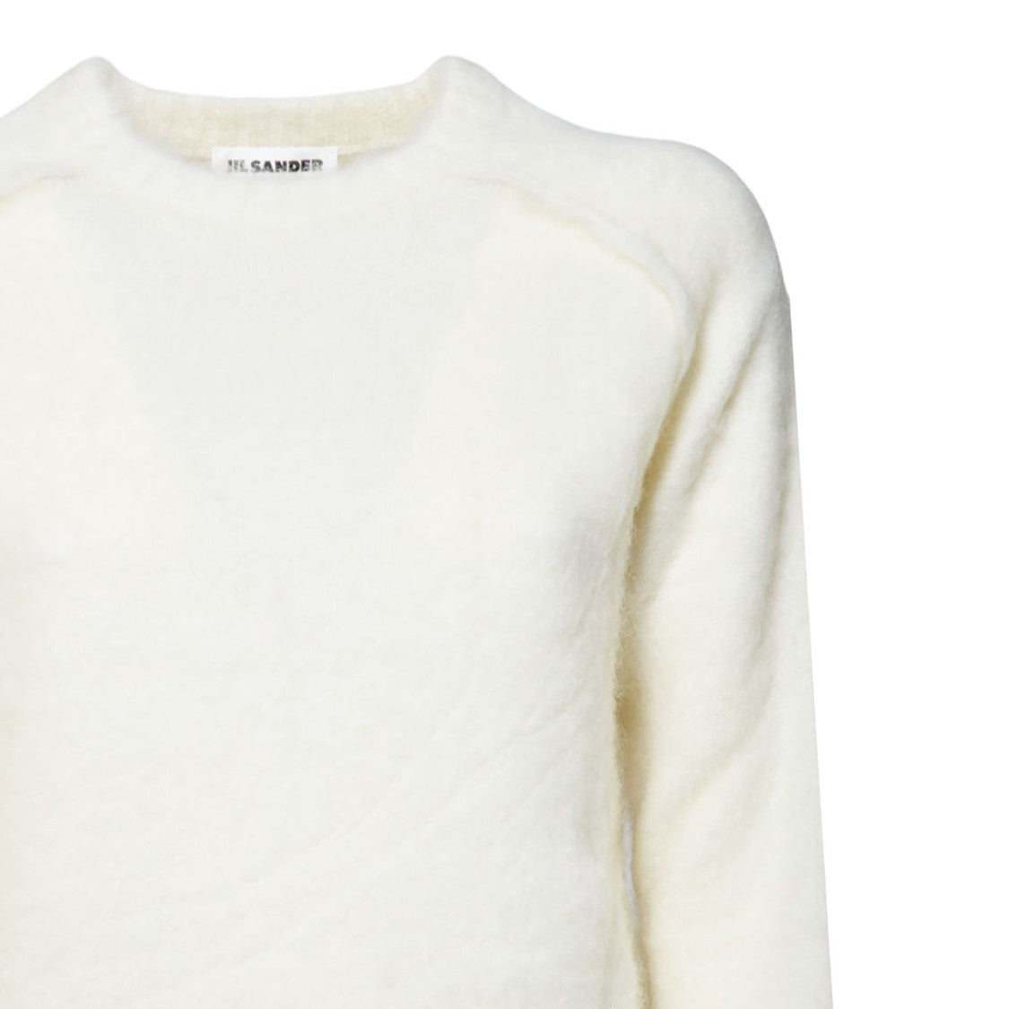 Jil Sander Cream Mohair Wool Crewneck Sweater
