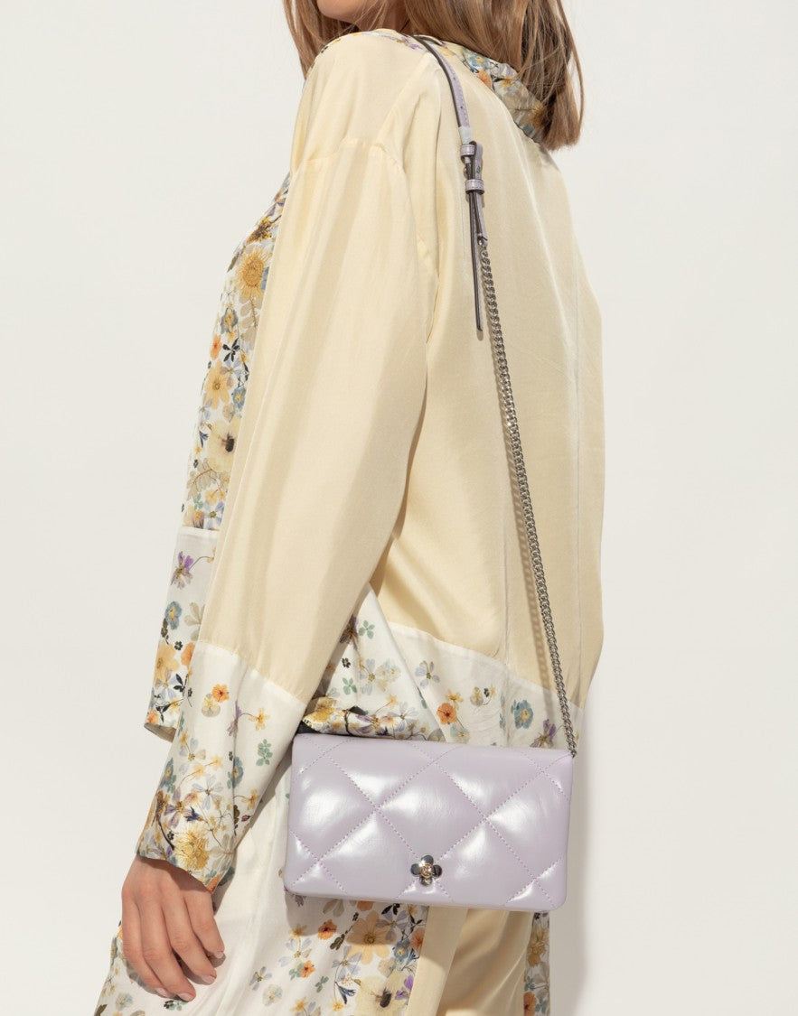 Tory Burch Kira Diamond Quilted Clover Logo Crossbody Bag